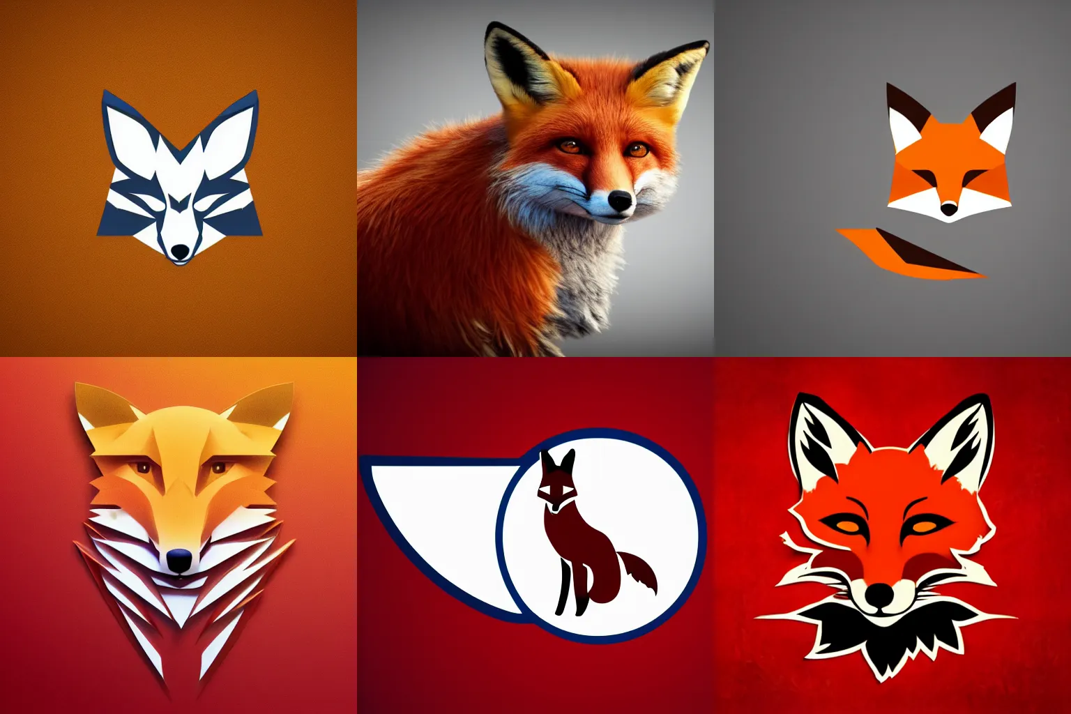 Prompt: An award winning logo design of a fox. trending on artstation, 8k HD wallpaper