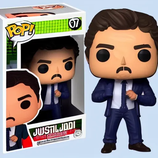 Prompt: Justin Trudeau Funko pop super detailed