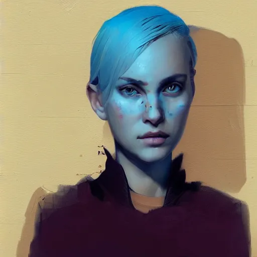 Image similar to Beautiful girl with a blond hair and blue eyes profile picture by Greg Rutkowski, asymmetrical, Organic Painting , Matte Painting, geometric shapes, hard edges, street art, trending on the artstation, realistic:2 by Sachin Teng:4, blur: -4