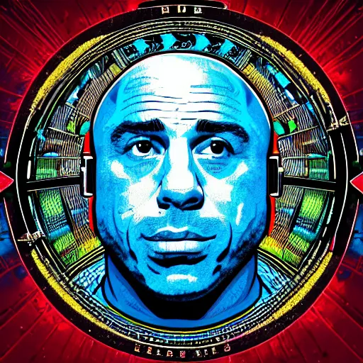 Prompt: podcast joe rogan logo creative, trippy, 8 k, 4 k uhd, realistic, colorful, super detailed, very detailed, detailed