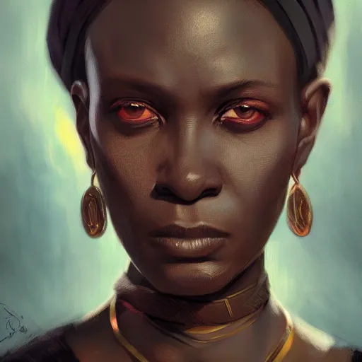 Image similar to A portrait of an african woman, angry, sith, star wars art, art by greg rutkowski, matte painting, trending on artstation