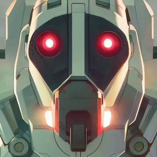 Image similar to face icon stylized minimalist mechwarrior, loftis, cory behance hd by jesper ejsing, by rhads, makoto shinkai and lois van baarle, ilya kuvshinov, rossdraws global illumination