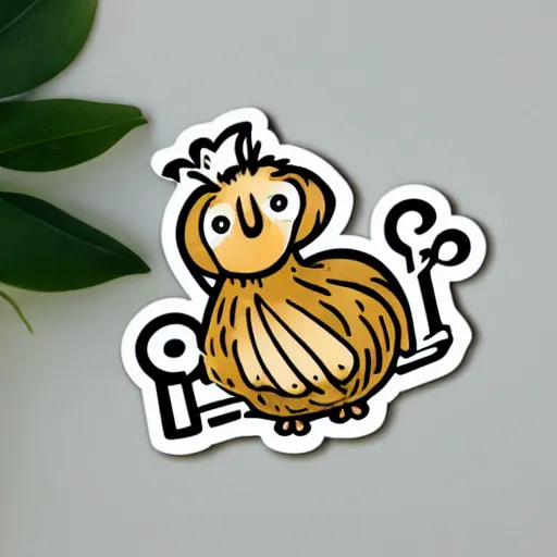 Prompt: cute dodo sticker