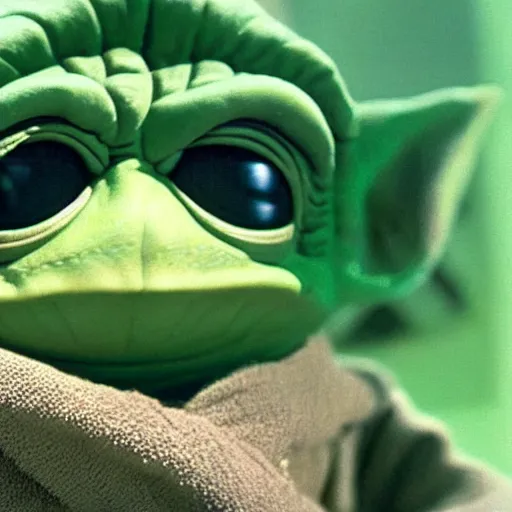 Prompt: Pepe the Frog as Yoda, film still from Empire strikes back, detailed, 4k