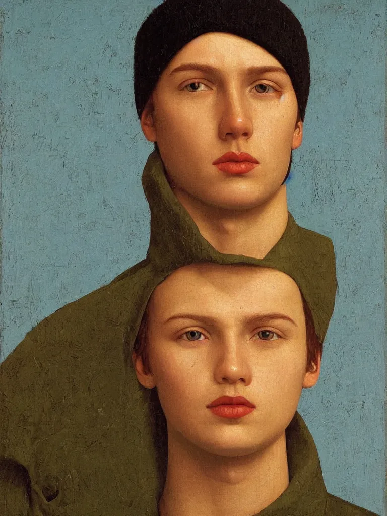 Image similar to close up portrait of a russian young sailor by andrey remnev