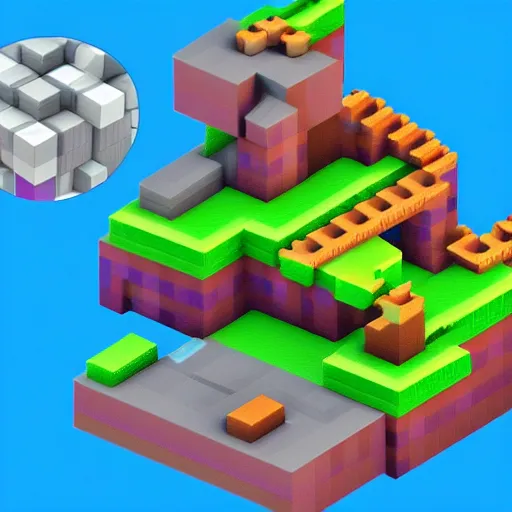 Image similar to voxel game