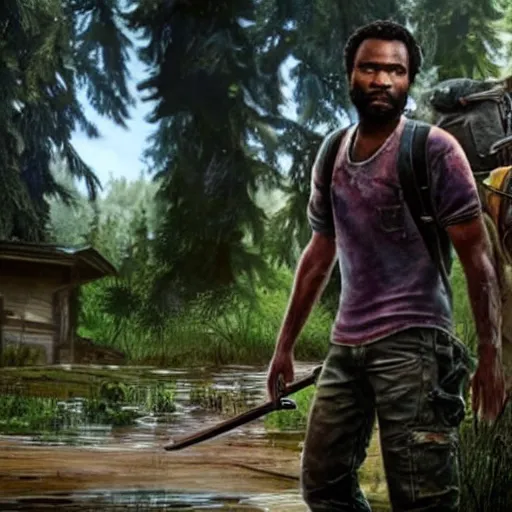 Image similar to donald glover as a character in the last of us