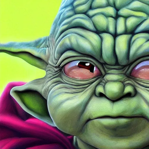 Prompt: ultra realistic portrait painting of yoda as piccolo, art by akira toriyama, 4 k, dragon ball artstyle, cel shaded, highly detailed, epic lighting