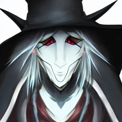 Image similar to Karthus from League of Legends, anime art style