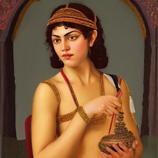 Image similar to beautiful_golden_portrait_of_a_Ashoka_ clone wars Grand_girl body Odalisque_intricate_oil_paintingby Jo hn_William_Godward_by_Anna_Dittman_by J-H 768-C2.0