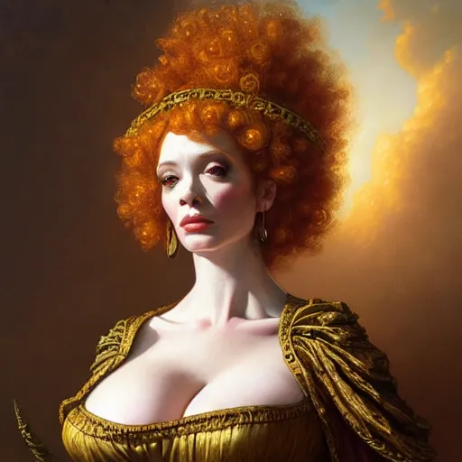 Prompt: christina hendricks dressed as napoleon, baroque painting, intricate, elegant, highly detailed, centered, digital painting, artstation, concept art, smooth, sharp focus, illustration, artgerm, tomasz alen kopera, peter mohrbacher, donato giancola, joseph christian leyendecker, wlop, boris vallejo