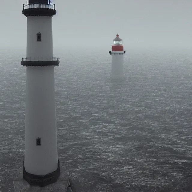 Image similar to a beautiful view of silent hill lighthouse, ultra detailed