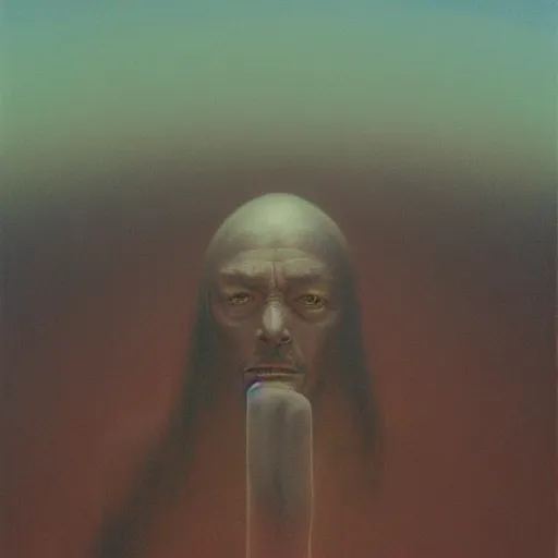 Prompt: James May. Zdzisław Beksiński