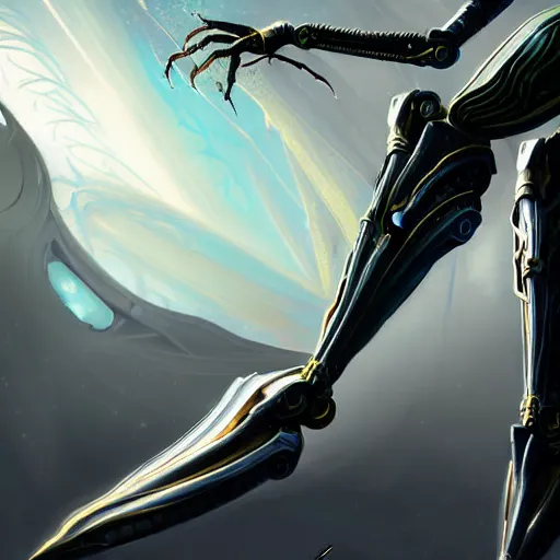 Image similar to highly detailed exquisite warframe fanart, worms eye view, ground bug pov, looking up at a giant 500 foot tall beautiful saryn prime female warframe, as a stunning anthropomorphic robot female dragon, sleek smooth white plated armor, unknowingly standing elegantly over your view, you looking up from the ground between the robotic legs, nothing but a speck to her, detailed legs towering over you, proportionally accurate, anatomically correct, sharp claws, two arms, two legs, robot dragon feet, camera close to the legs and feet, giantess shot, upward shot, ground view shot, leg and thigh shot, epic shot, high quality, captura, realistic, professional digital art, high end digital art, furry art, macro art, giantess art, anthro art, DeviantArt, artstation, Furaffinity, 3D, 8k HD render, epic lighting