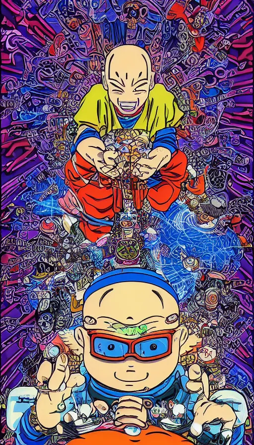 Image similar to portrait of a digital shaman, by akira toriyama