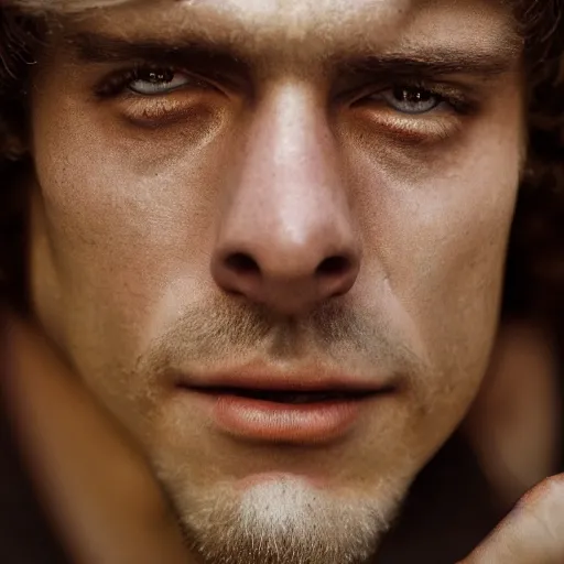 Prompt: closeup portrait of Brian Firkus, zeiss lens, detailed, symmetrical, centered, fashion photoshoot, by Annie Leibovitz and Steve McCurry, David Lazar, Jimmy Nelsson, Breathtaking, 8k resolution, extremely detailed, beautiful, establishing shot, artistic, hyperrealistic, beautiful face, octane render