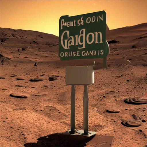 Image similar to “ olive garden restaurant found on mars, 4 k photo ”