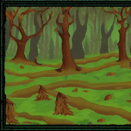 Image similar to a forest background for a point and click adventure game