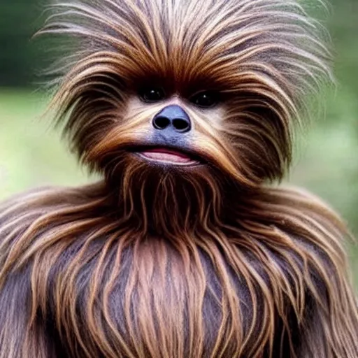 Prompt: a hairless wookie