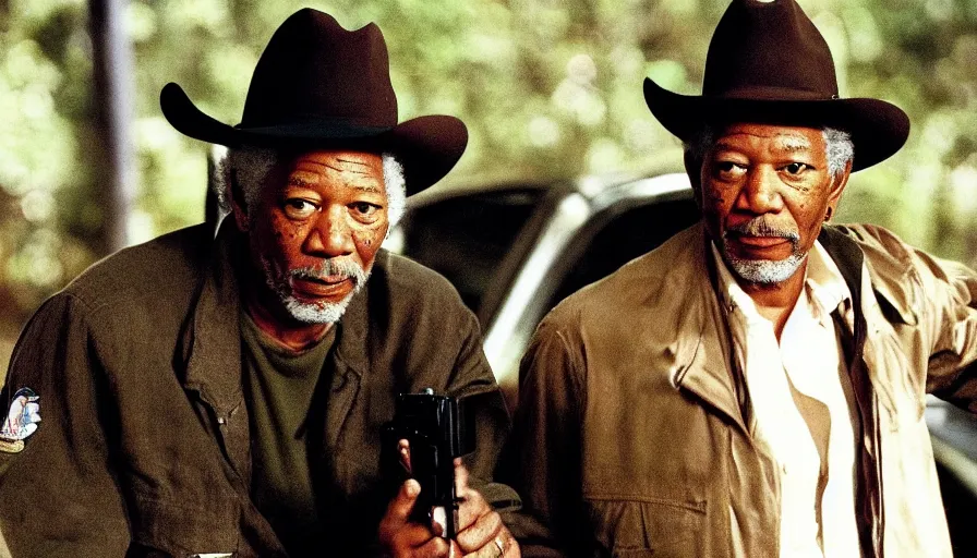 Image similar to morgan freeman as walker texas ranger