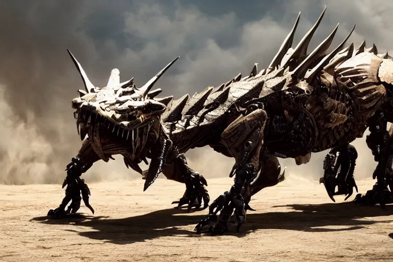 Image similar to cinematic still of westworld, a intact si - fi robotic fantasy dragon, well armored mech dragon, highly detailed