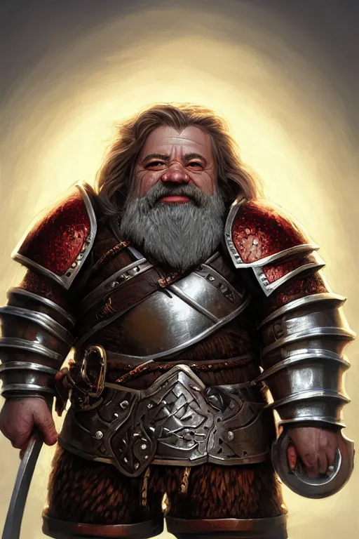 Image similar to dwarf knight portrait, highly detailed, d & d, fantasy, highly detailed, digital painting, trending on artstation, concept art, sharp focus, illustration, global illumination, ray tracing, realistic shaded, art by artgerm and greg rutkowski and fuji choko and viktoria gavrilenko and hoang lap