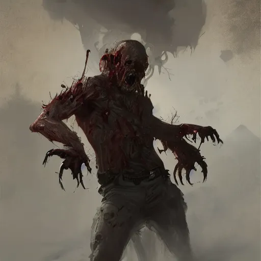 Prompt: zombie theo von geog darrow greg rutkowski