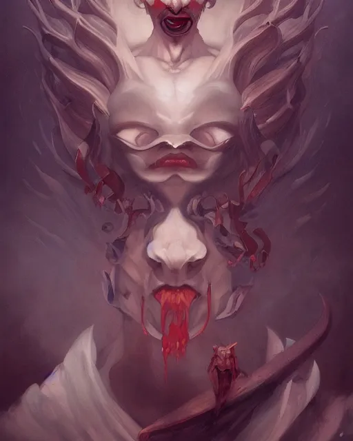 Image similar to portrait of a demon by peter mohrbacher. photographic, photography. trending on artstation