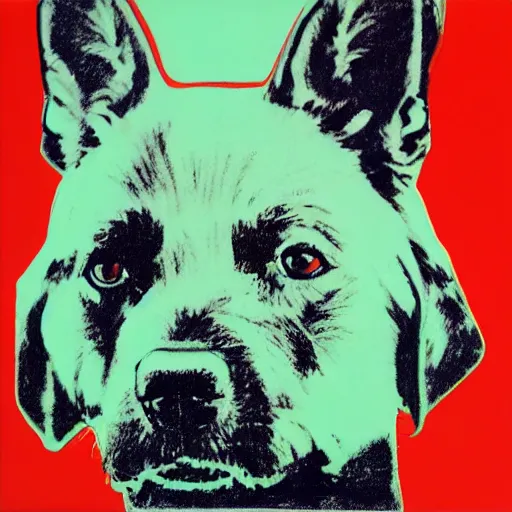 Prompt: a drawing of a dog in the style of andy warhol 8 k high detail award winning andy warhol