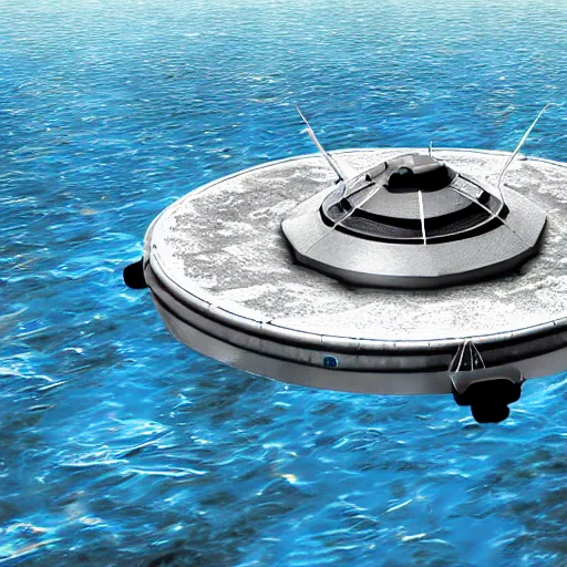 Image similar to underwater ufo base with aliens, photorealistic, detailed