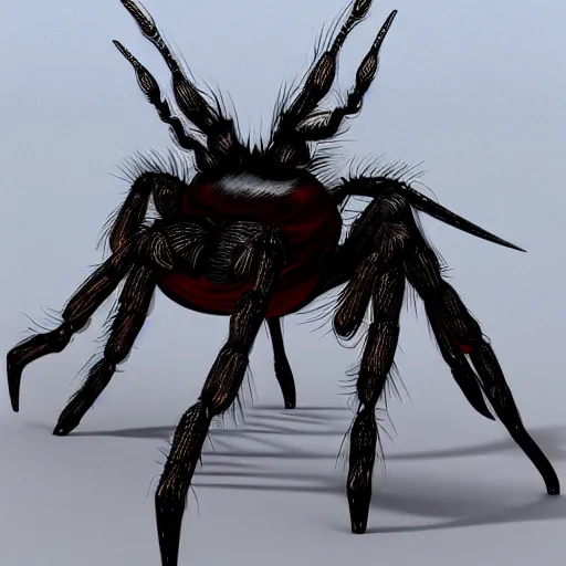 Prompt: cyclops minature horse spider with 8 legs, trending on artstation, scary