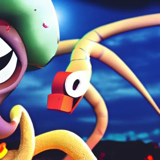 Prompt: earthworm jim at a edm festival, close up, night, 4 k