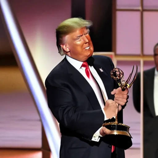 Image similar to Photo of Donald Trump winning an Emmy