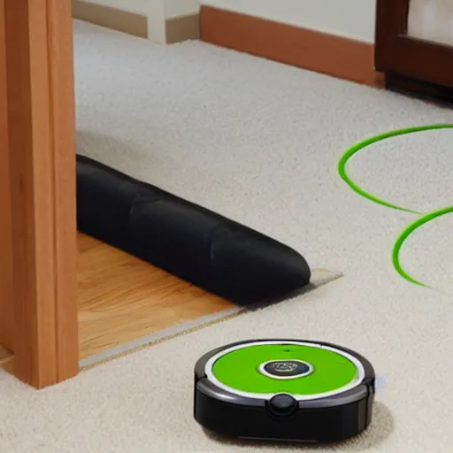 Image similar to roomba with a knife