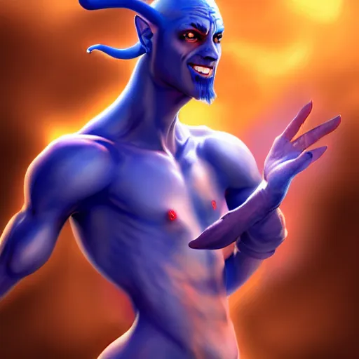 Image similar to all powerful genie, ecstatic, infinite power, manic, perfect eyes, full body shot, magical being, magic, portrait, noble, transformation, vivid colors, elegant, concept art, sharp focus, digital art, Hyper-realistic, 4K, Unreal Engine, Highly Detailed, HD, Dramatic Lighting by Brom, trending on Artstation