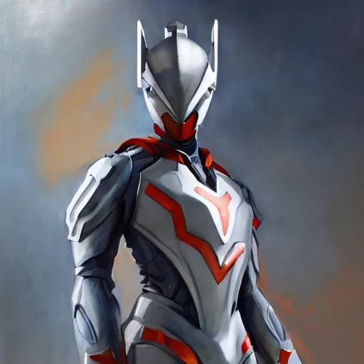 Image similar to greg manchess portrait painting of armored spiderman ultraman grey fox metal gear cyborg hybrid as overwatch character, medium shot, asymmetrical, profile picture, organic painting, sunny day, matte painting, bold shapes, hard edges, street art, trending on artstation, by huang guangjian and gil elvgren and sachin teng