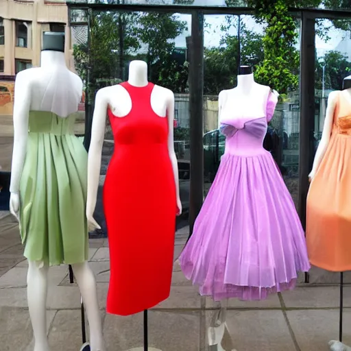 Image similar to dresses made of plastic