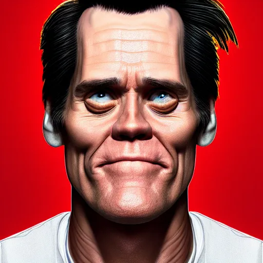 Image similar to jim carrey is fused into a slim jim, hyperdetailed, artstation, cgsociety, 8 k