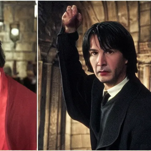 Image similar to Keanu reeves in Harry Potter