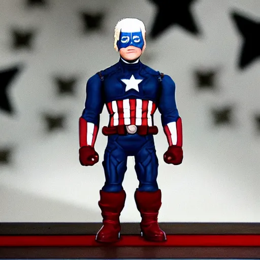 Image similar to joe Biden as captain America, highly detailed, cinematic