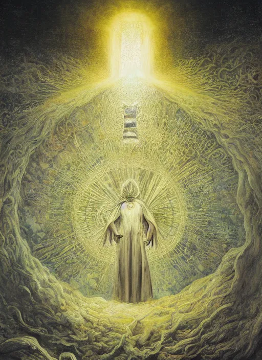 Image similar to antediluvian occult cosmology, ufo cult, by robert hooke and ernst haeckel and agostino arrivabene and joaquin sorolla, rule of thirds, vivid colours, atmospheric, digital painting, artstation, concept art, smooth, soft focus, negative space, illustration, digital painting