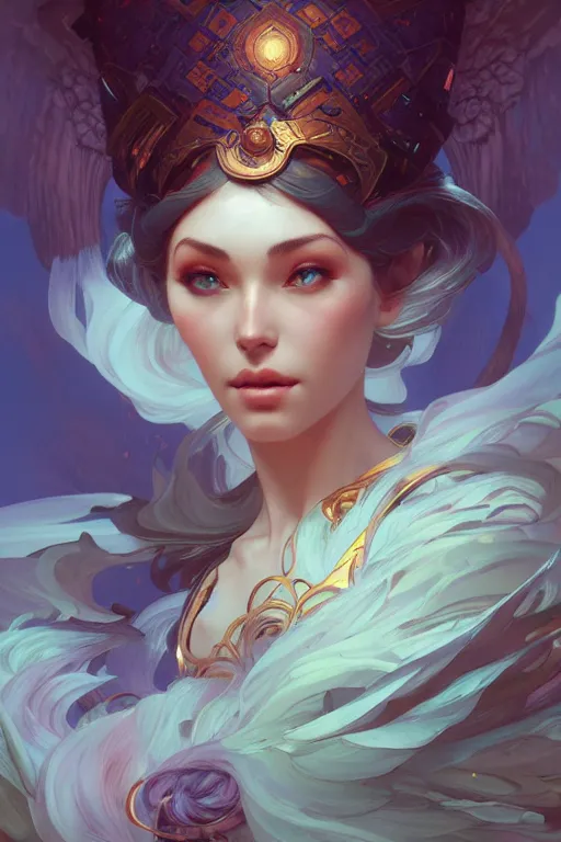 Image similar to goddess of photography, highly detailed, digital painting, artstation, concept art, smooth, sharp focus, illustration, Unreal Engine 5, 8K, art by Ross Tran and greg rutkowski and alphonse Mucha