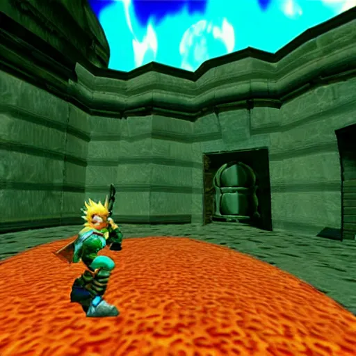 Image similar to a still of event horizon, 1 9 9 8 ocarina of time graphics nintendo 6 4 visuals aesthetic