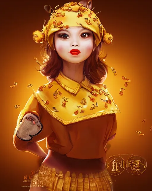 Image similar to beautiful xi jinping as honey, made of honey, wearing honey - themed miniskirt, award winning creature portrait photography, extremely detailed, artstation, 8 k, sensual lighting, incredible art, wlop, artgerm, backlit, rim lighting, hi - fructose