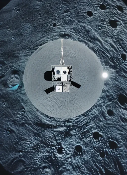 Image similar to photo of moonlanding in with finnish aeroship, aesthetic, fine art, intricate, elegant, highly detailed, centered, phograph, art station, conceptual art, soft, sharp focus,