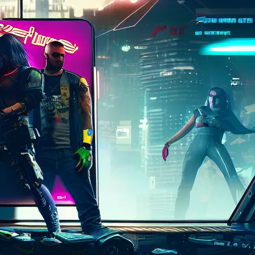 Image similar to cyberpunk 2077 artstation trending, top artist, high quality wall paper