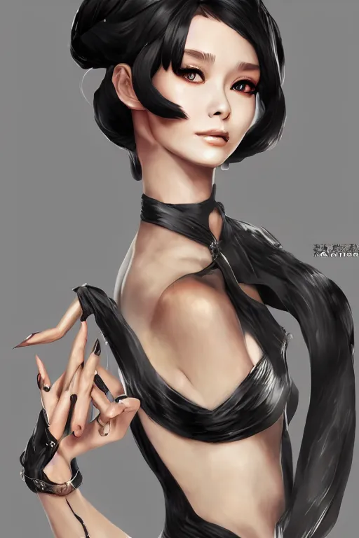 Image similar to Audrey Hepburn in a blade and soul spinoff artbook rendered by the artist Hyung tae Kim , trending on Artstation by Hyung tae Kim, artbook, Stanley Artgerm Lau