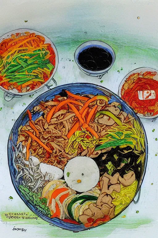 Image similar to korean bibimbap by jerry pinkney