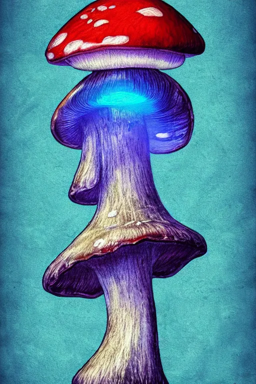 Image similar to glowing mushroom, blue, highly detailed, digital art, sharp focus, trending on art station