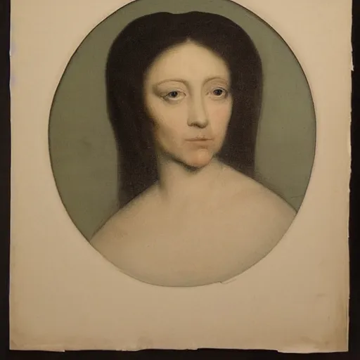 Image similar to ink water portrait of a woman by an old master